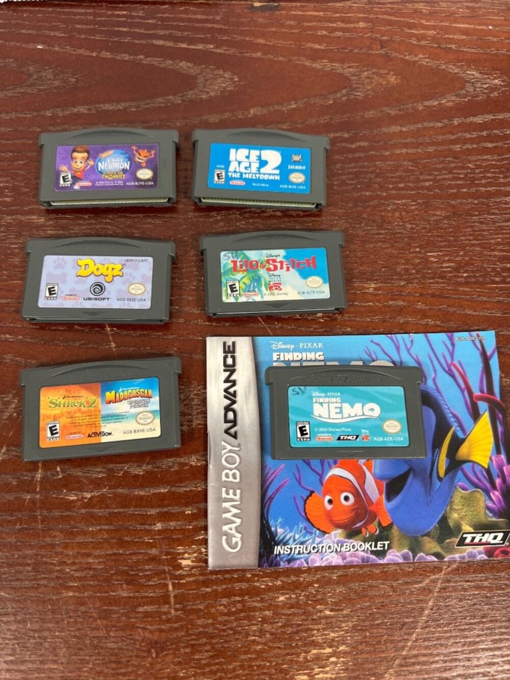 Disney Game Boy Advance Game Lot Of 6 Games With Manual Bundle